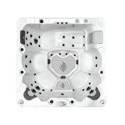 Hot tub with a visible brand logo on a white background
