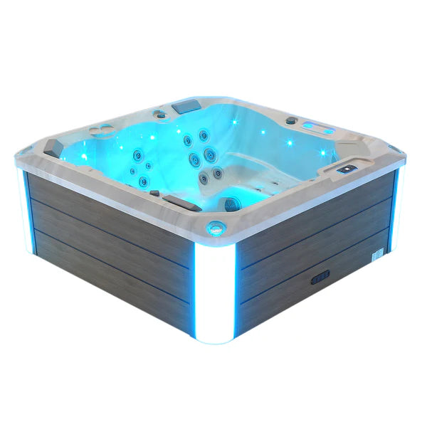 Empava Luxury Freestanding 5-Person Square Outdoor Hot Tub