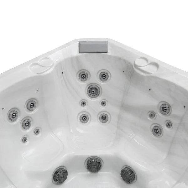 Empava Luxury Freestanding 5-Person Square Outdoor Hot Tub