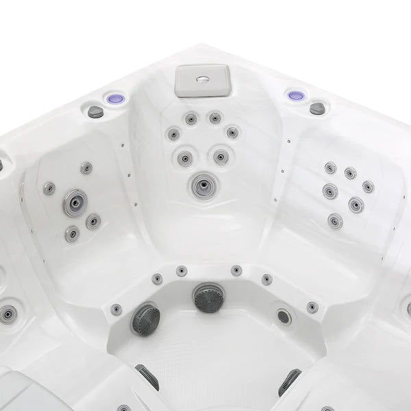 Empava Luxury Freestanding 6-Person Square Outdoor Hot Tub
