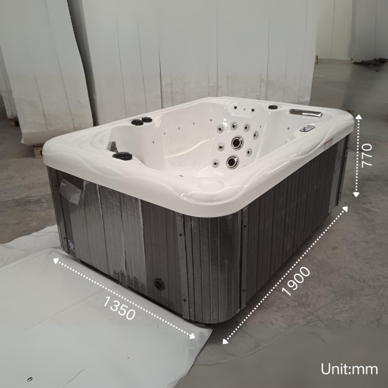 2-Person Freestanding Swim Spa – Outdoor Whirlpool Spa with Jet Massage