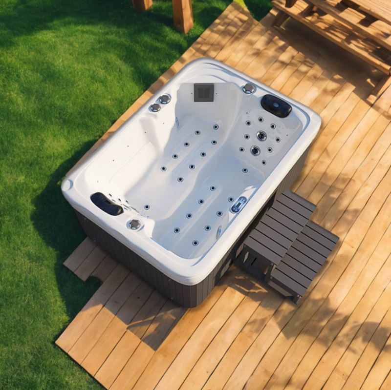 2-Person Freestanding Swim Spa – Outdoor Whirlpool Spa with Jet Massage