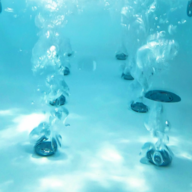 1.9m Twin Bathtub – Modern Minimalist Black/White Rectangular Whirlpool Spa for Villas