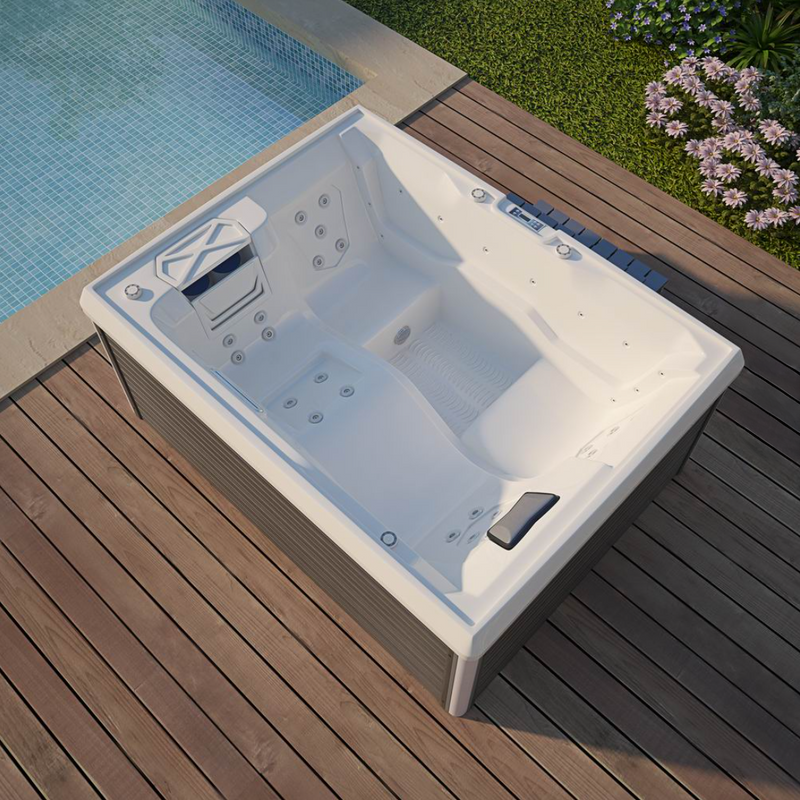 3-Person Outdoor Spa Hot Tub – Luxury Acrylic Whirlpool Jacuzzi with Massage Jets