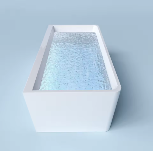 1-Person Cold Plunge Tub – Stone Exterior, Acrylic Liner, Chiller Equipped