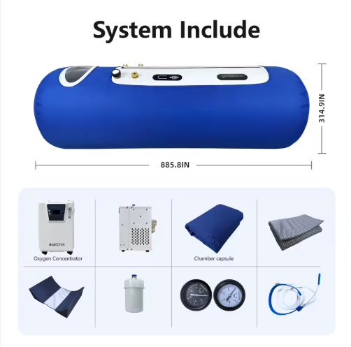 Premium Portable Mild Hyperbaric Oxygen Chamber with Integrated Air Cooler