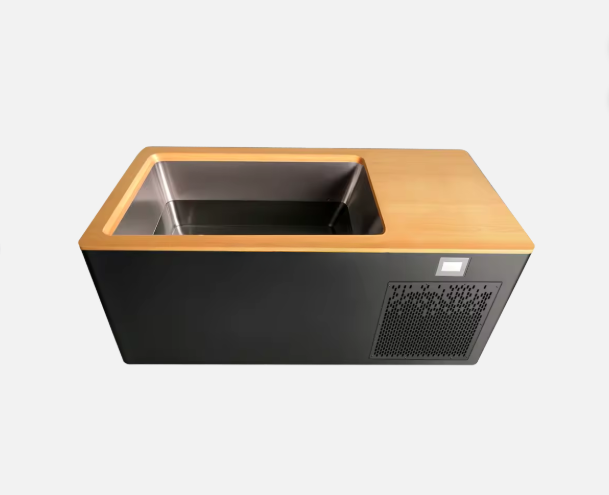 1-Person Cold Plunge Tub – Stainless Exterior, Stainless Liner, Chiller Equipped, WiFi + Insulated Lid